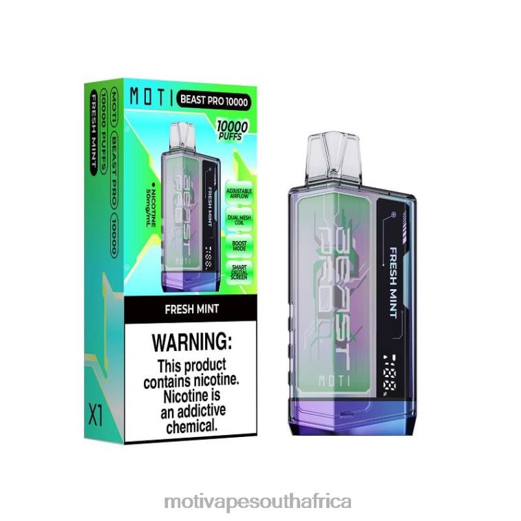 Moti Vape Pods South Africa | MOTI Beast Pro Disposable Vape (5%, 10000 Puffs) Grape Ice VHR2D45