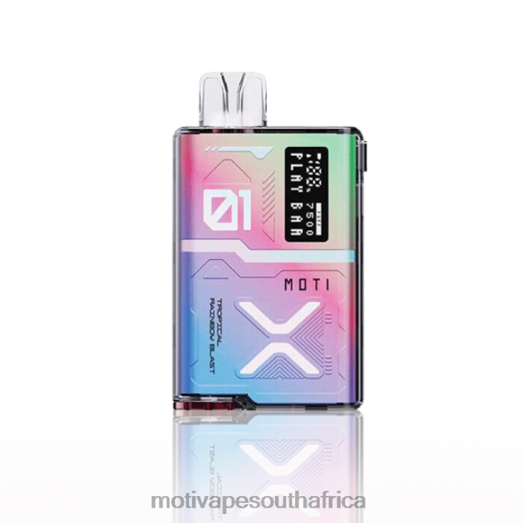 Moti Vape 5000 Puffs | MOTI Play Bar 7500 Disposable Vape (5%, 7500 Puffs) Tropical Rainbow Blast VHR2D54