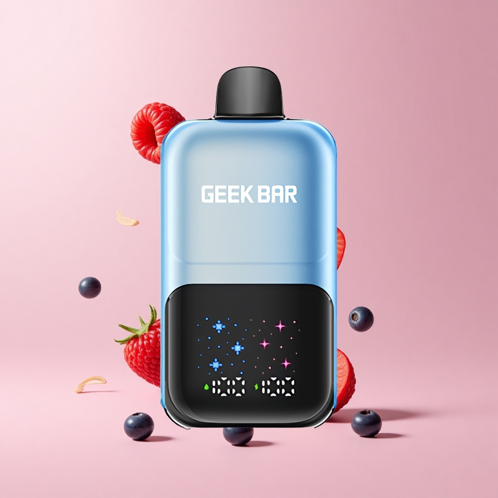 Blueberry Raspberry Ice GEEK BAR 2GO 50000 Puffs Dual Tank 20mL