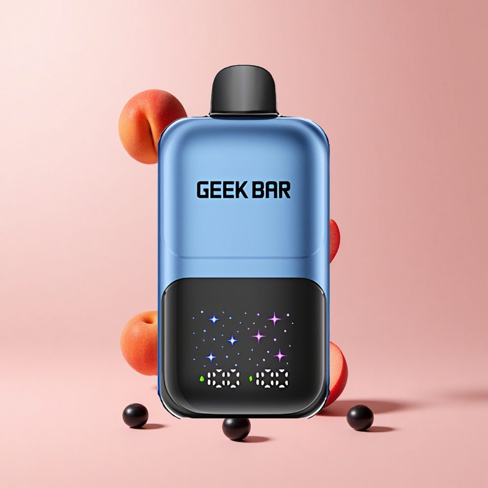 Peach & Berries GEEK BAR 2GO 50000 Puffs Interactive Screen Dual Tank