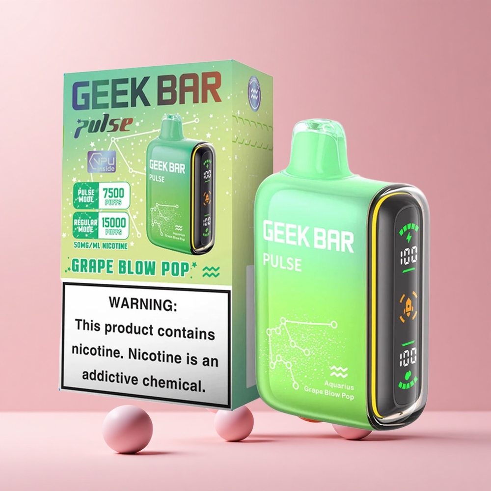 Blue Razz GEEK BAR Pulse 15000 Puffs 16ML 5% Nicotine USB-C Airflow