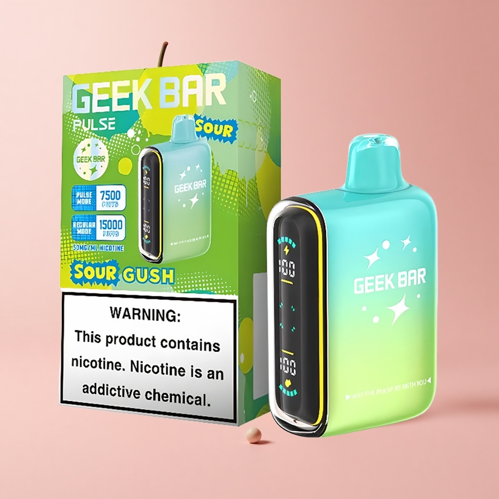 Sour GEEK BAR Pulse 15000 Puffs 16ML 5% Nicotine Airflow Disposable Vape