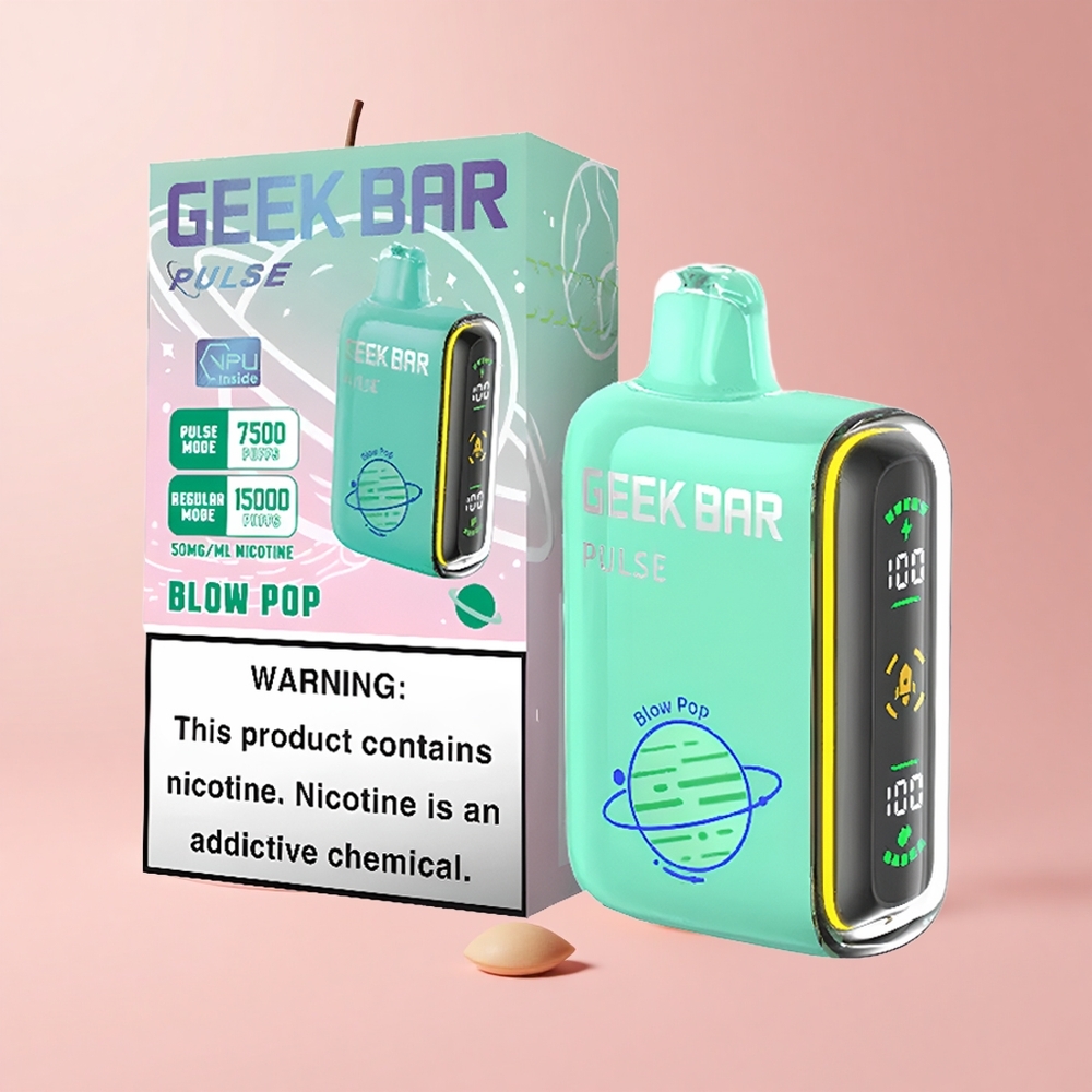 Strawberry Ice Geek Bar Pulse 15000 Puffs 16ML 5% Nicotine Airflow USB-C