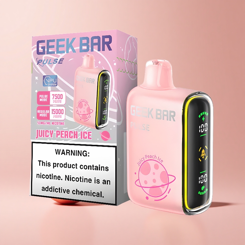 Strawberry Ice Geek Bar Pulse 15000 Puffs 16ML 5% Nicotine Airflow USB-C