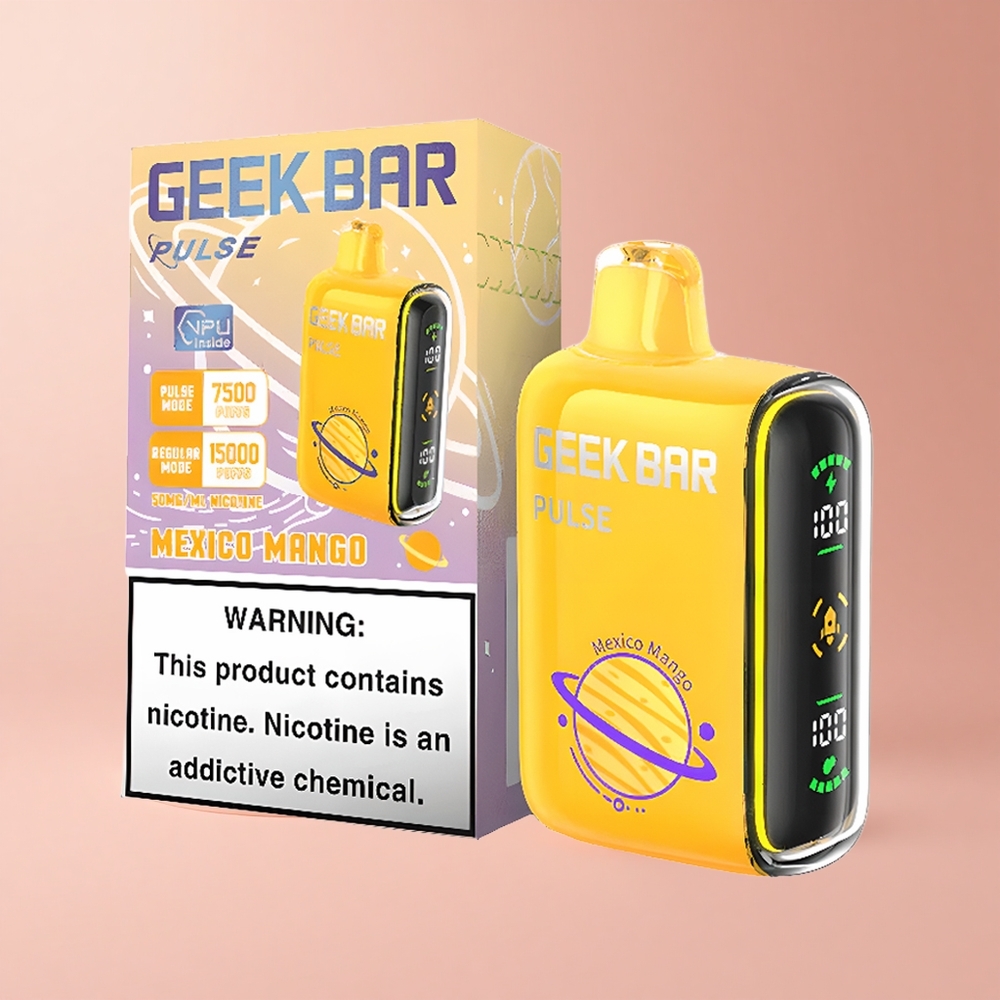Strawberry Ice Geek Bar Pulse 15000 Puffs 16ML 5% Nicotine Airflow USB-C