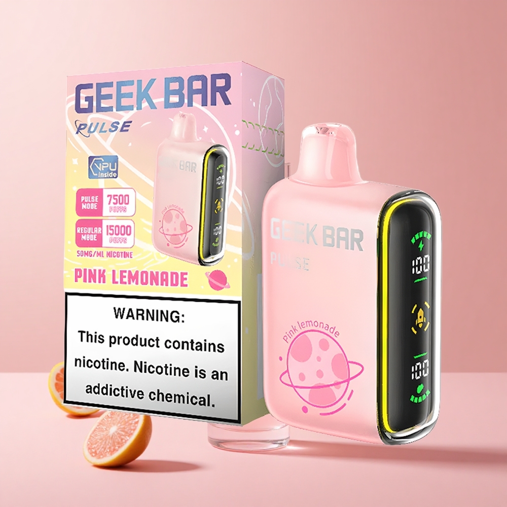 Strawberry Ice Geek Bar Pulse 15000 Puffs 16ML 5% Nicotine Airflow USB-C