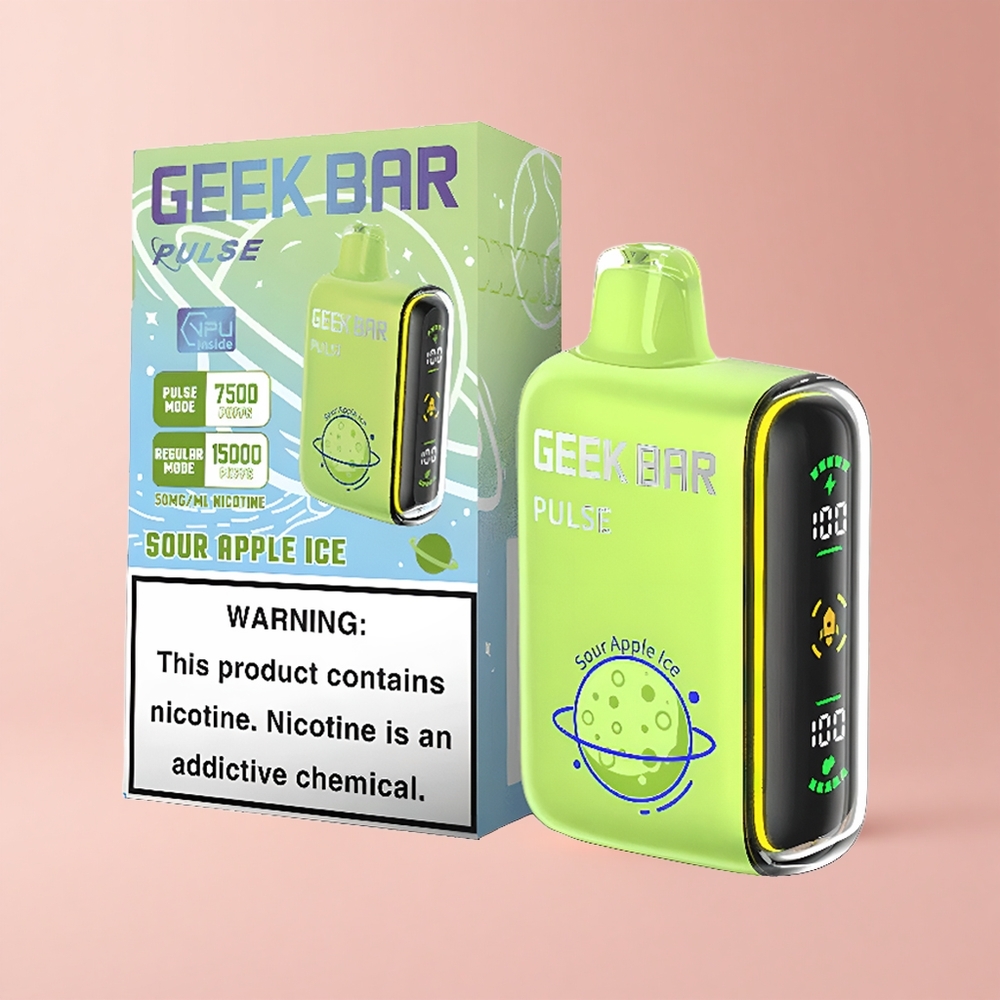 Strawberry Ice Geek Bar Pulse 15000 Puffs 16ML 5% Nicotine Airflow USB-C