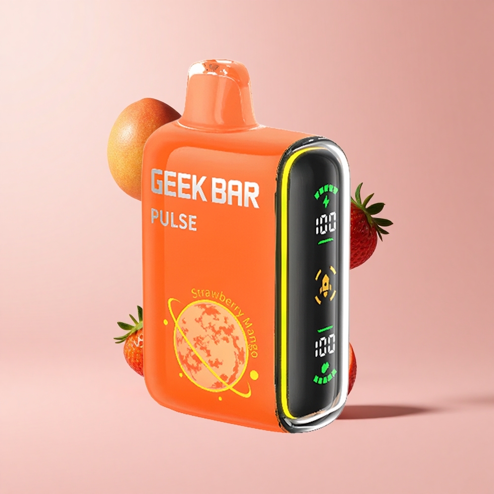 Strawberry Ice Geek Bar Pulse 15000 Puffs 16ML 5% Nicotine Airflow USB-C