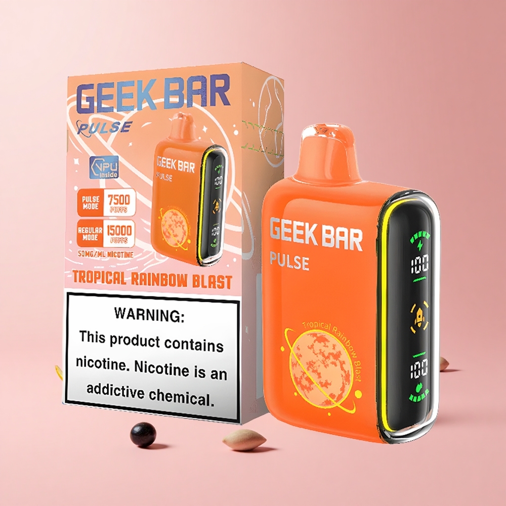 Strawberry Ice Geek Bar Pulse 15000 Puffs 16ML 5% Nicotine Airflow USB-C