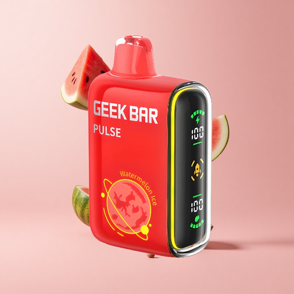 Strawberry Ice Geek Bar Pulse 15000 Puffs 16ML 5% Nicotine Airflow USB-C