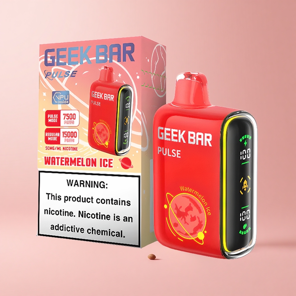 Strawberry Ice Geek Bar Pulse 15000 Puffs 16ML 5% Nicotine Airflow USB-C