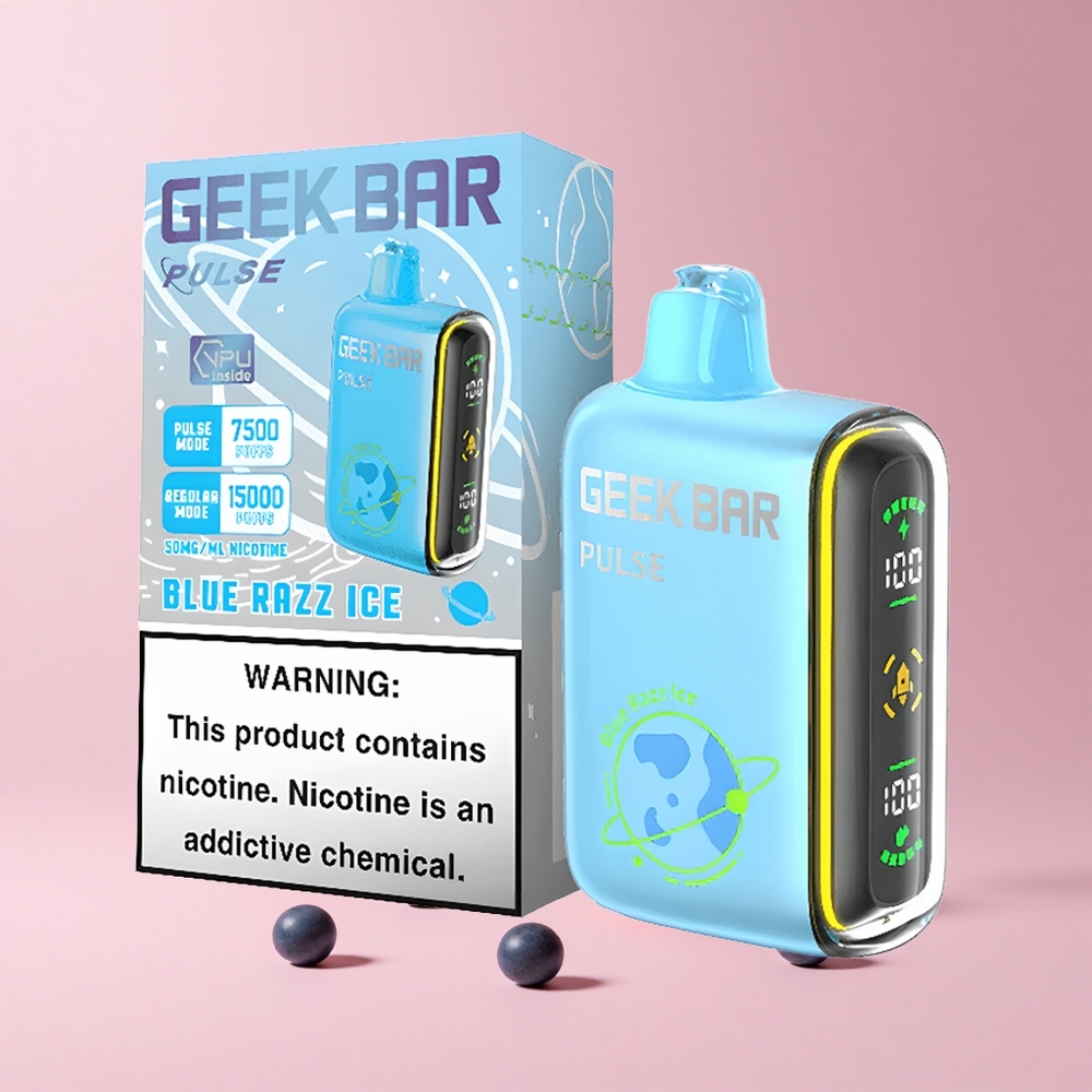 Strawberry Ice Geek Bar Pulse 15000 Puffs 16ML 5% Nicotine Airflow USB-C
