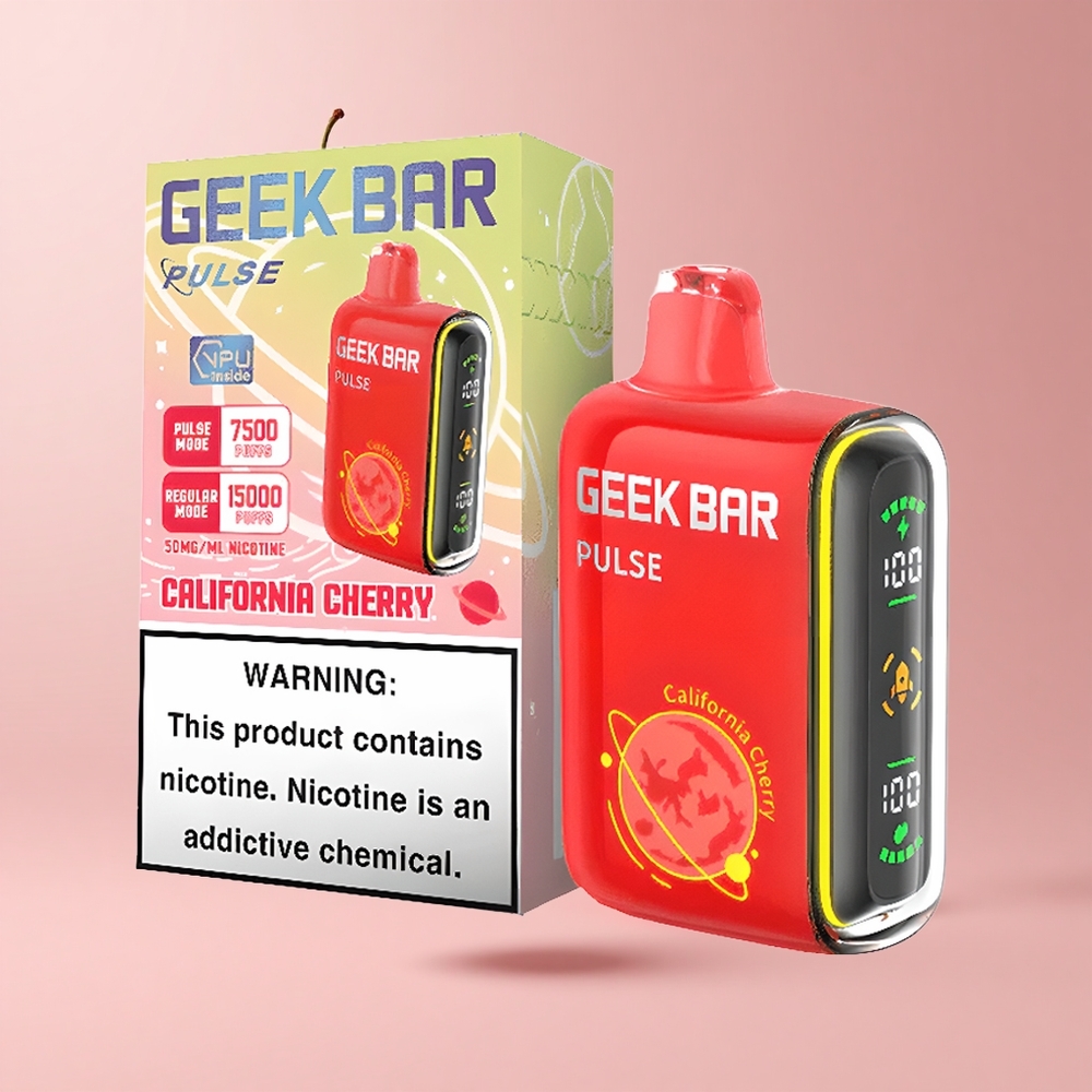 Strawberry Ice Geek Bar Pulse 15000 Puffs 16ML 5% Nicotine Airflow USB-C