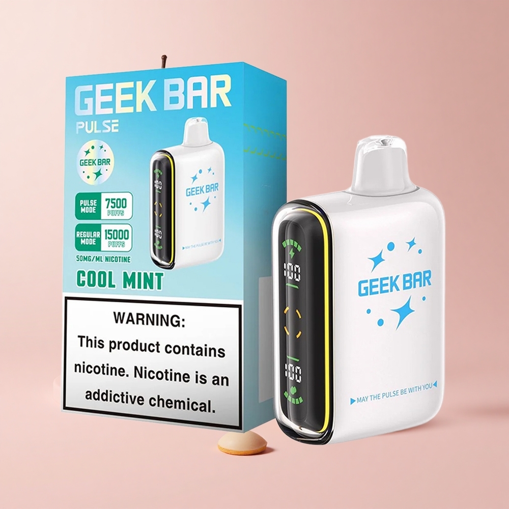 Strawberry Ice Geek Bar Pulse 15000 Puffs 16ML 5% Nicotine Airflow USB-C