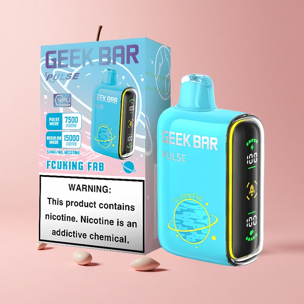 Strawberry Ice Geek Bar Pulse 15000 Puffs 16ML 5% Nicotine Airflow USB-C