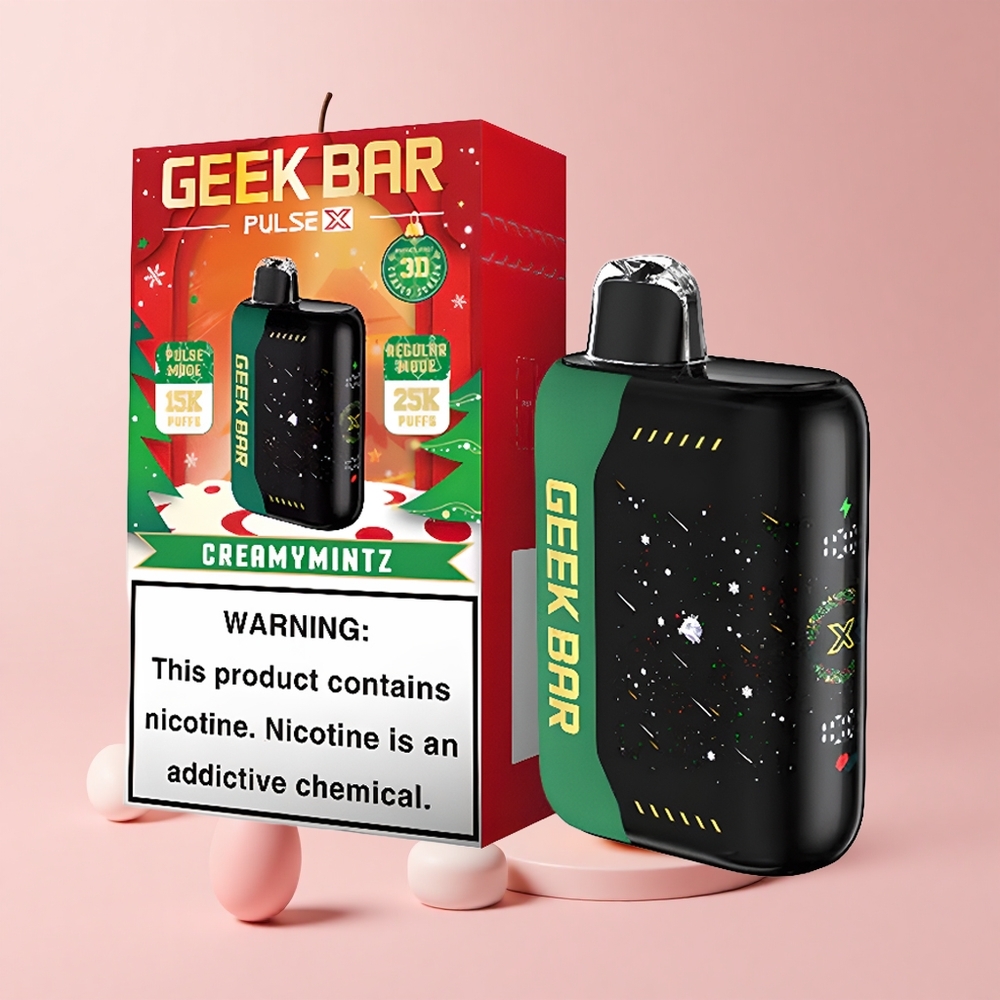 Strawberry Ice GEEK BAR Pulse X 25000 Puffs 18mL Dual Mesh Coil
