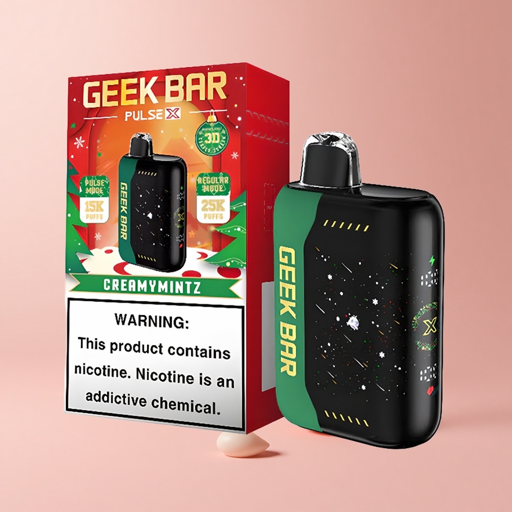 Strawberry Ice GEEK BAR Pulse X 25000 Puffs 18mL Dual Mesh Coil