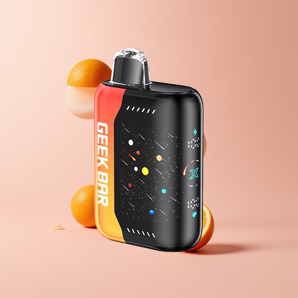 Orange Dragon GEEK BAR Pulse X 42K Puffs 3D Curved Screen Dual Mesh Coil
