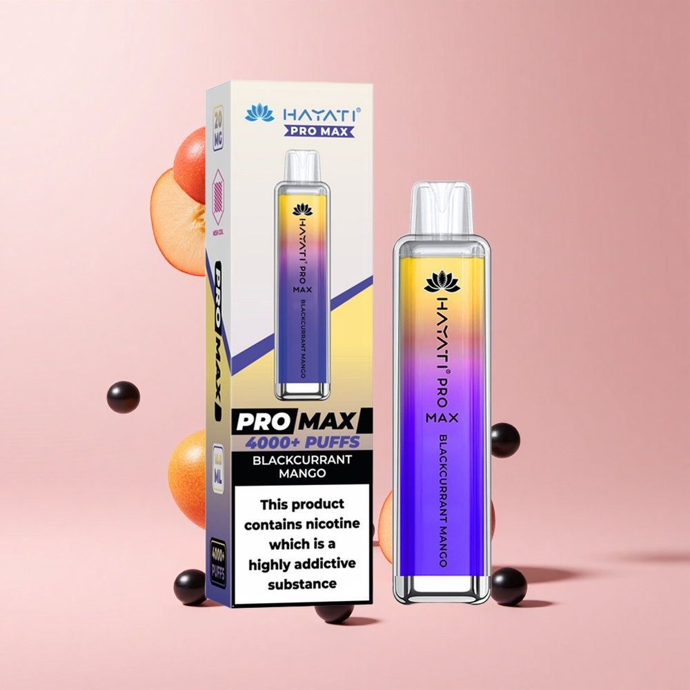 Blackcurrant Mango Hayati Pro Max 4000 Puffs Dual Coil Disposable Vape