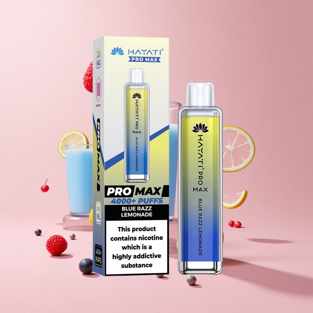 Blue Razz Lemonade Hayati Pro Max 4000 Puffs Rechargeable Disposable Vape
