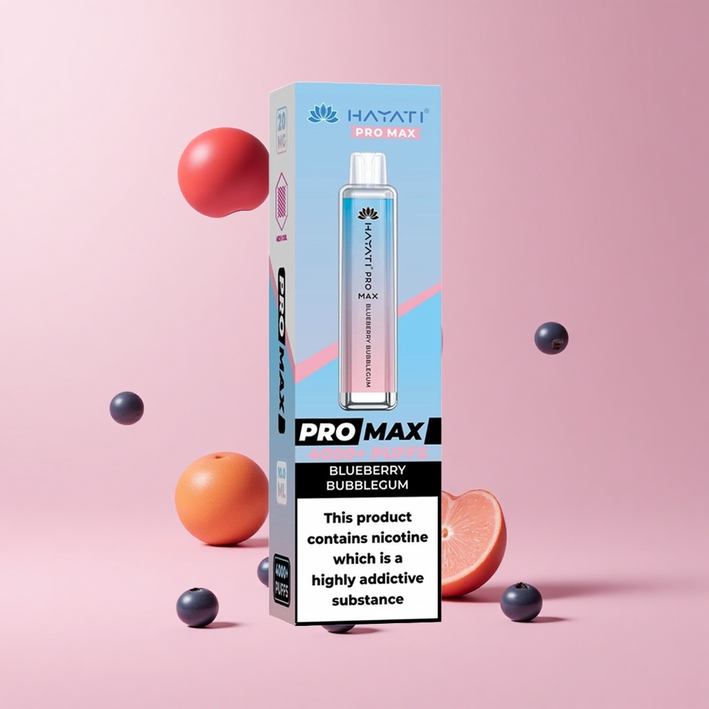 Blueberry Bubblegum Hayati Pro Max 4000 Puffs 1400mAh Rechargeable