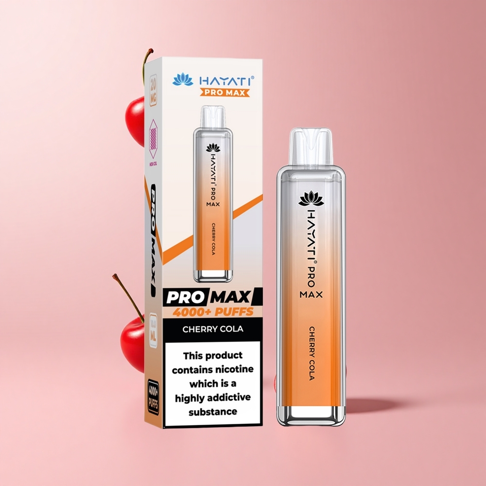 Cherry Cola Hayati Pro Max 4000 Puffs Rechargeable Disposable Vape