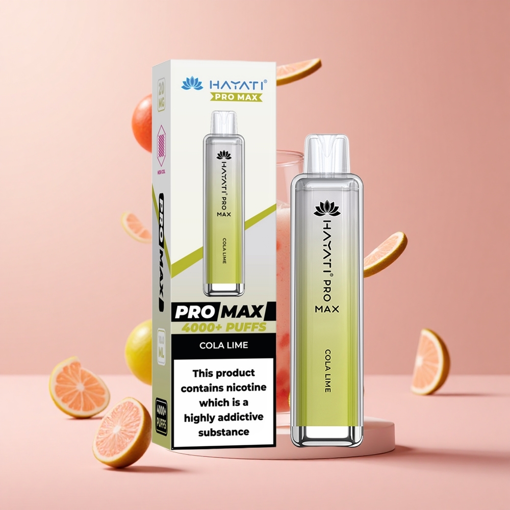 Cola Lime Hayati Pro Max 4000 Puffs Rechargeable Mesh Disposable Vape