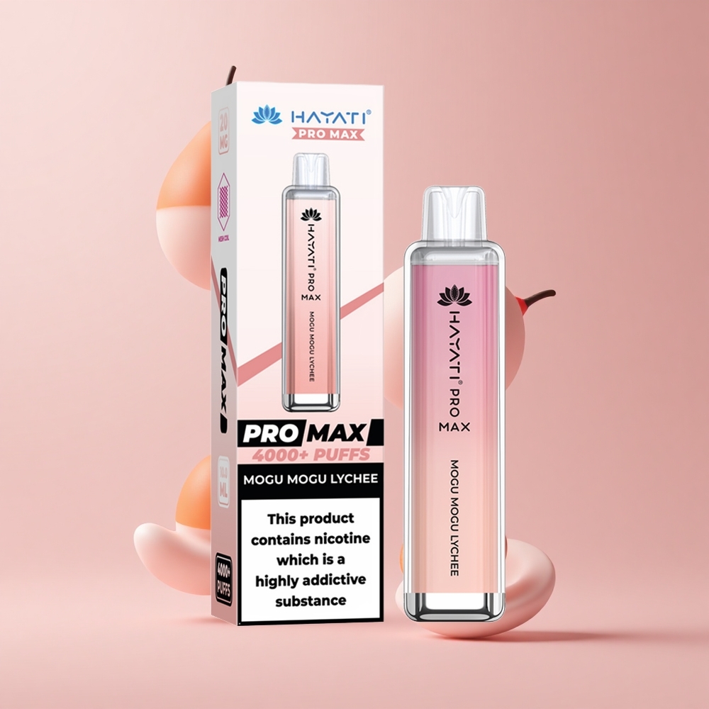 Lychee Hayati Pro Max 4000 Puffs Rechargeable Mesh Dual Coil Disposable Vape