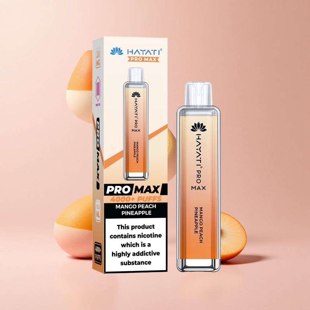 Mango Peach Pineapple Hayati Pro Max 4000 Puffs Dual Mesh Rechargeable