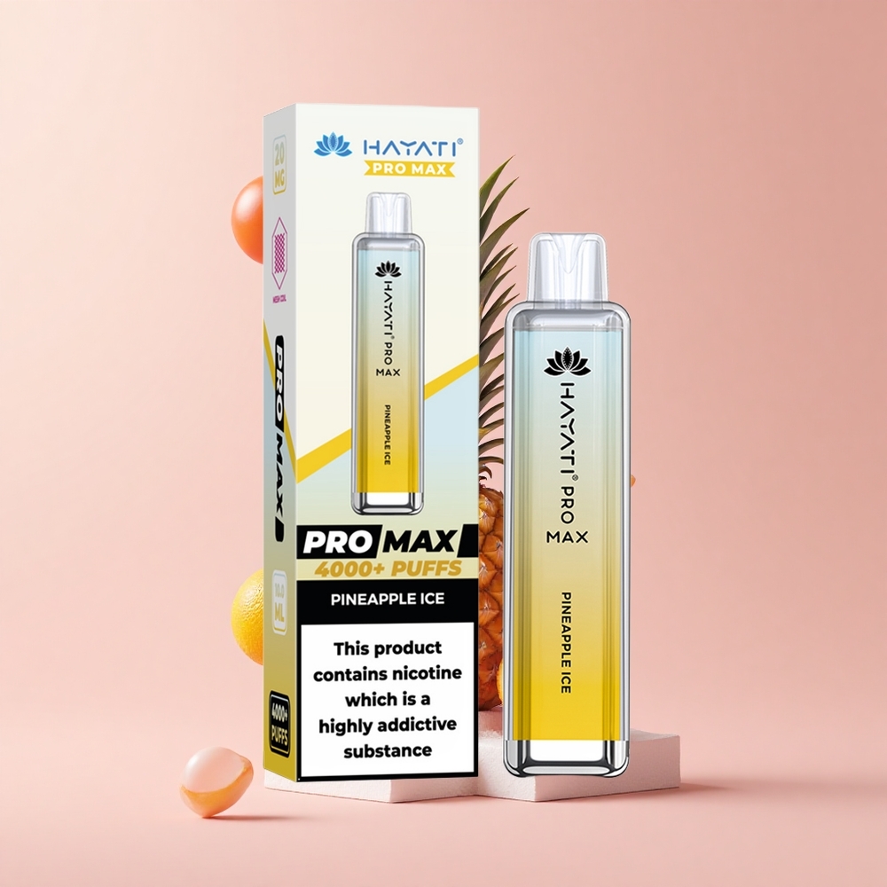 Pineapple Ice Hayati Pro Max 4000 Puffs Rechargeable Dual Mesh