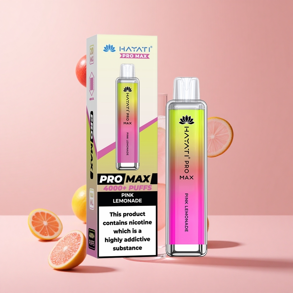 Pink Lemonade Hayati Pro Max 4000 Puffs Rechargeable Disposable Vape
