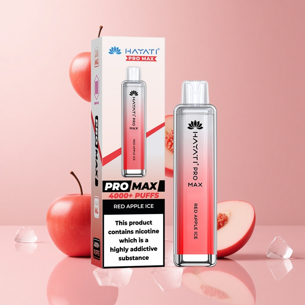 Red Apple Ice Hayati Pro Max 4000 Puffs Rechargeable Disposable Vape