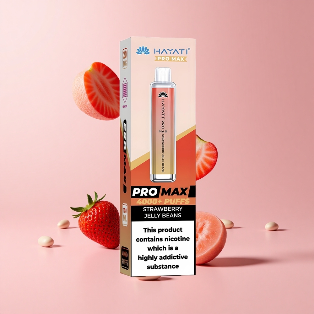 Strawberry Jelly Beans Hayati Pro Max 4000 Puffs 1400mAh Rechargeable