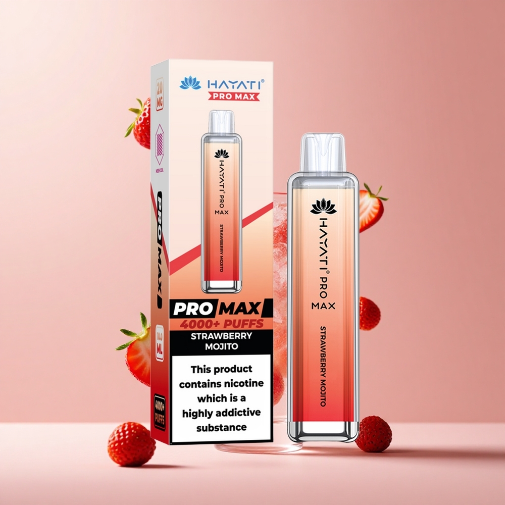 Strawberry Mojito Hayati Pro Max 4000 Puffs Dual Mesh Rechargeable