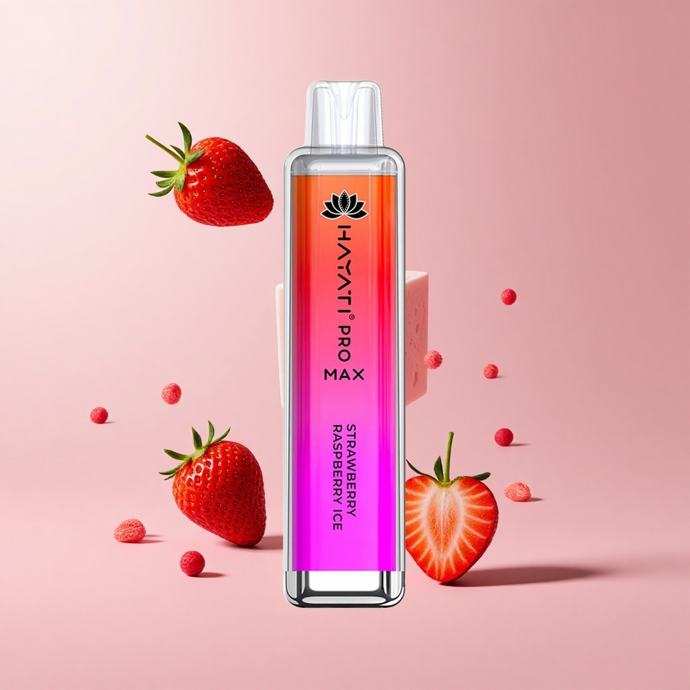 Strawberry Raspberry Ice Hayati Pro Max 4000 Puffs Dual Mesh Rechargeable