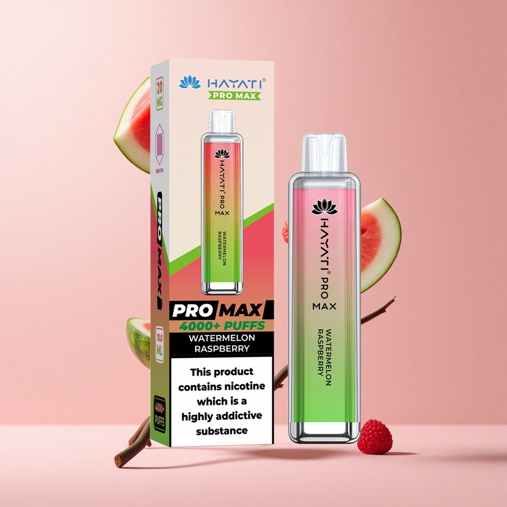 Watermelon Raspberry Hayati Pro Max 4000 Puffs Rechargeable Dual Mesh