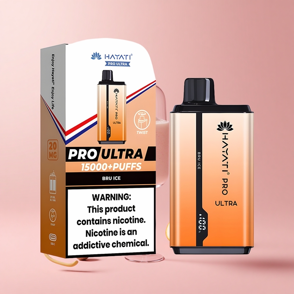 Bru Ice Hayati Pro Ultra 15000 Puffs 2 12ml 2% Nicotine