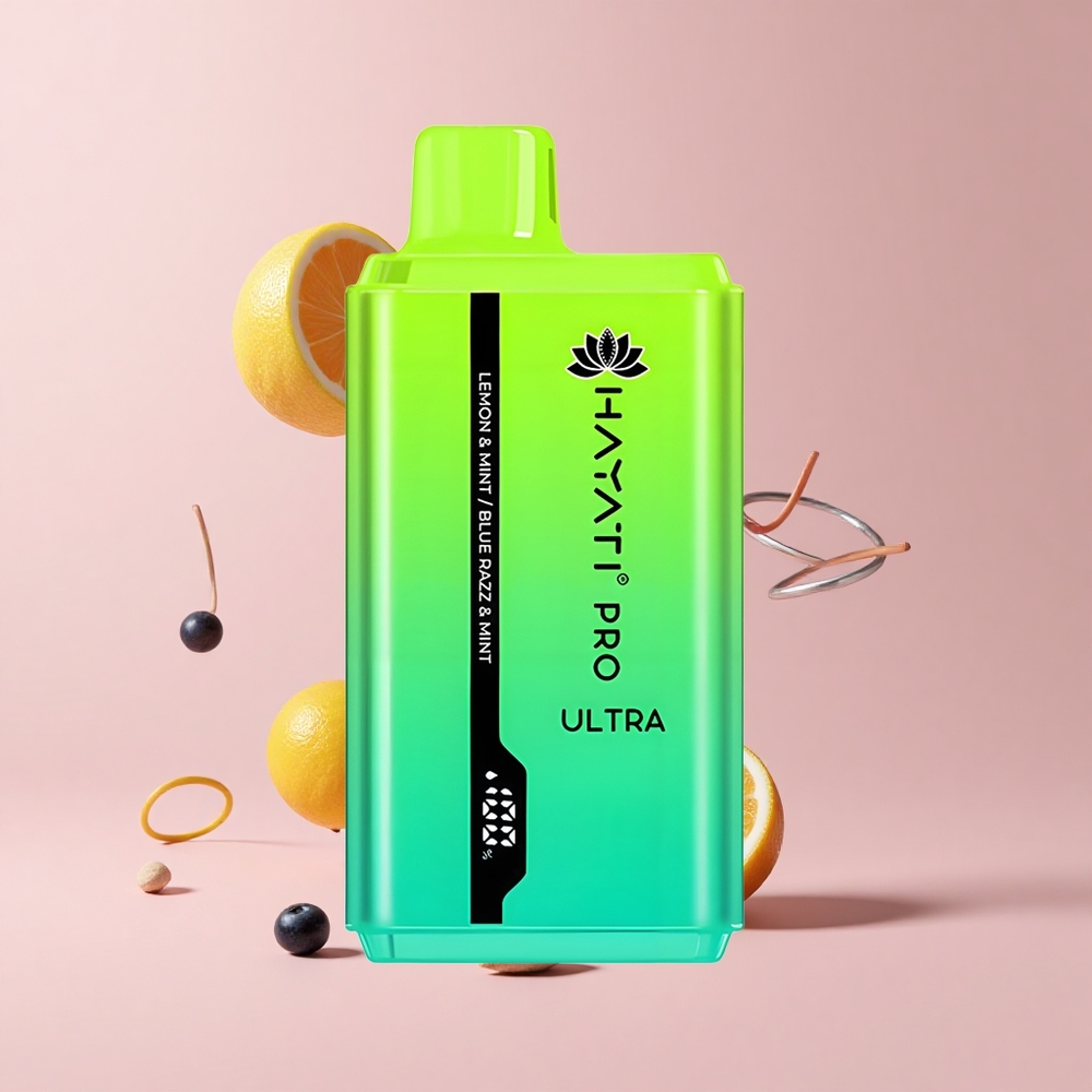 Lemon & Mint Blue Razz & Mint Hayati Pro Ultra 15000 Puffs 24ml 2% Nicotine