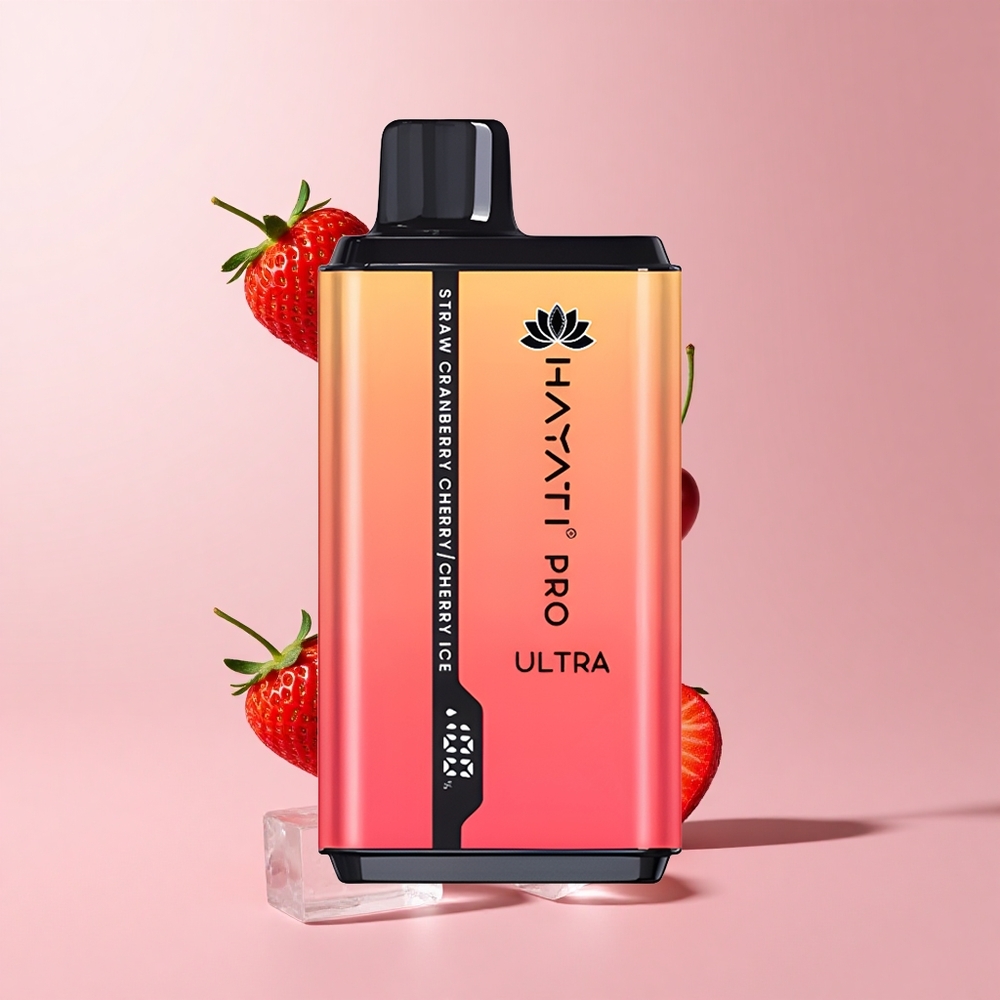 Strawberry Cranberry Cherry-Cherry Ice Hayati Pro Ultra 15000 Puffs 2 12ml 2% Nicotine