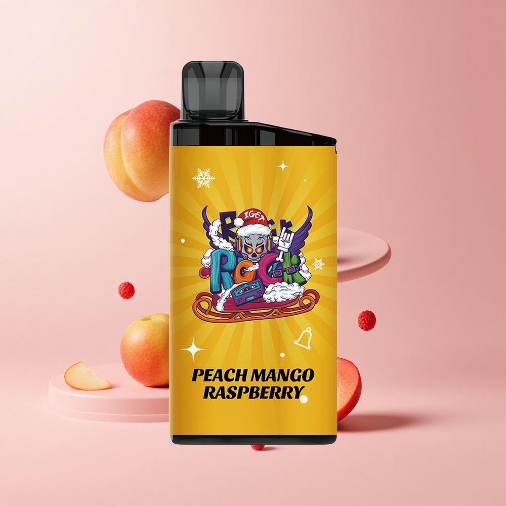 Peach Mango Raspberry IGET Bar 3500 Puffs 1400mAh Mesh Coil