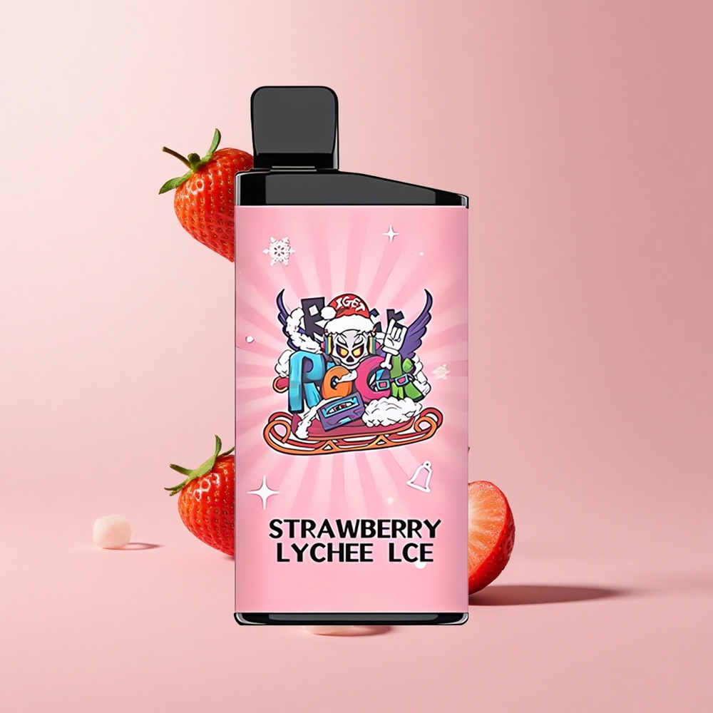 Strawberry Lychee Ice IGET Bar 3500 Puffs 1400mAh Mesh Coil