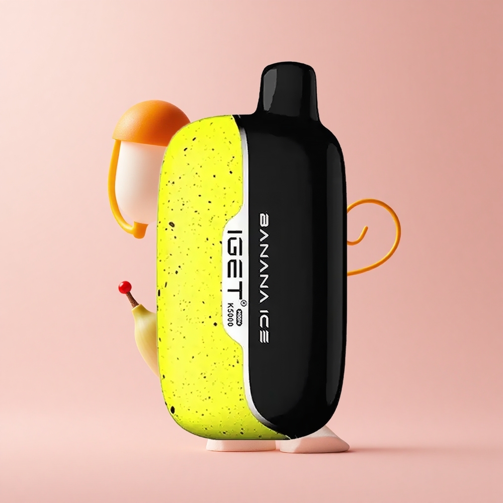 Banana Ice IGET Moon K5000 Puffs Disposable Vape PC Mesh Coil 1.35 Ohm