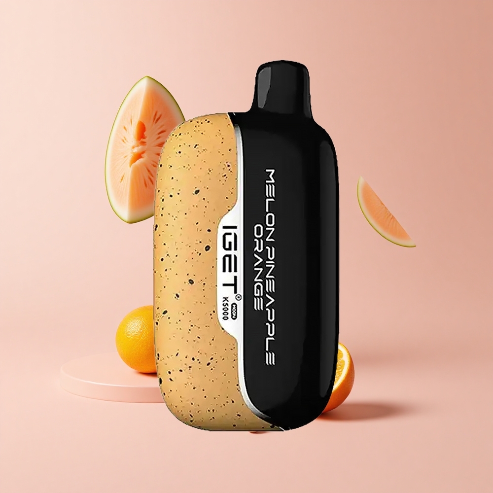 Melon Pineapple Orange IGET Moon K5000 5000 Puffs Mesh Coil Disposable Vape