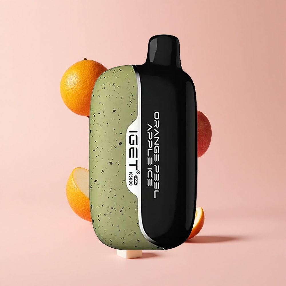 Orange Peel Apple Ice IGET Moon K5000 1.35 Ohm Mesh Disposable Vape