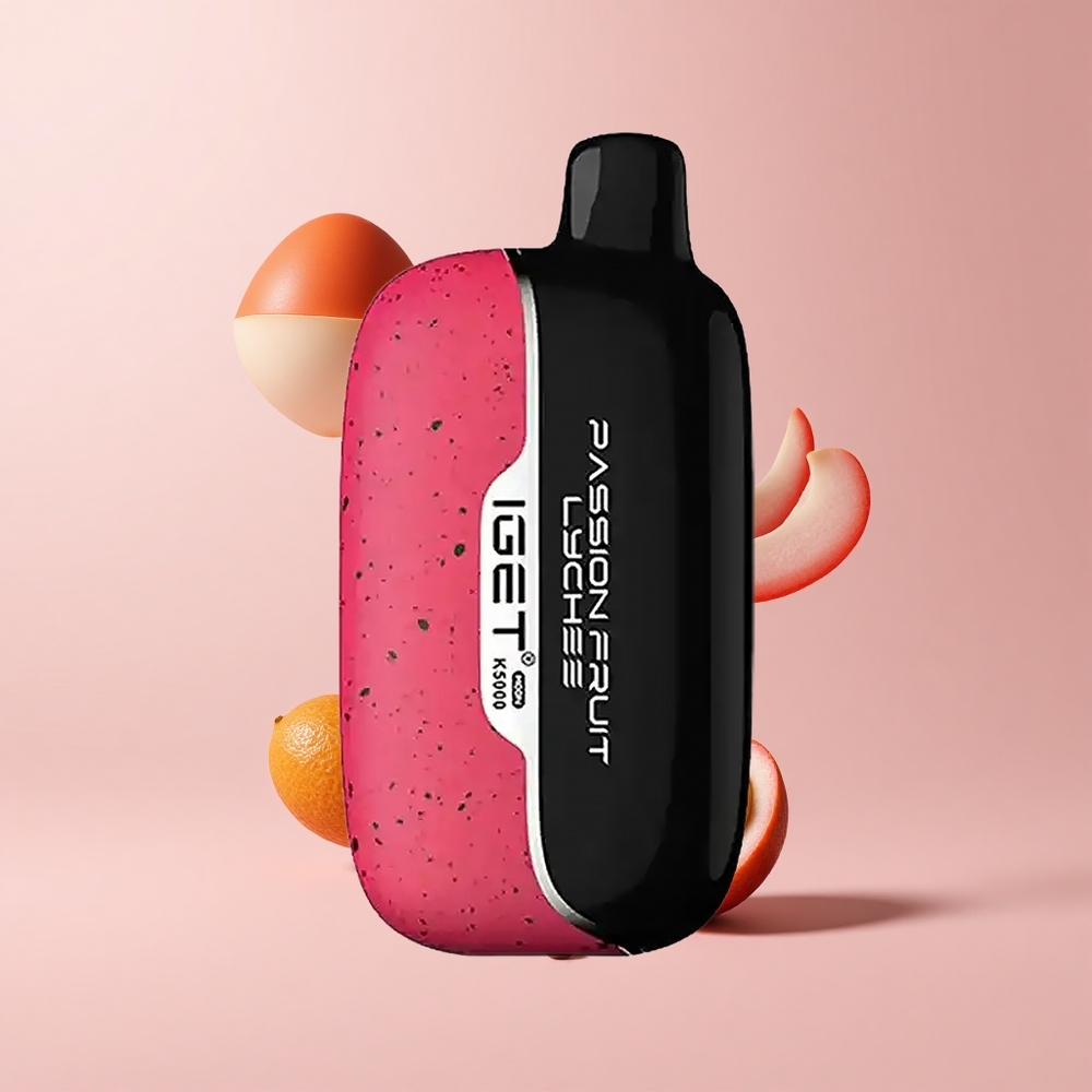 Passion Fruit Lychee IGET Moon K5000 Mesh 1.35 Ohm Disposable Vape