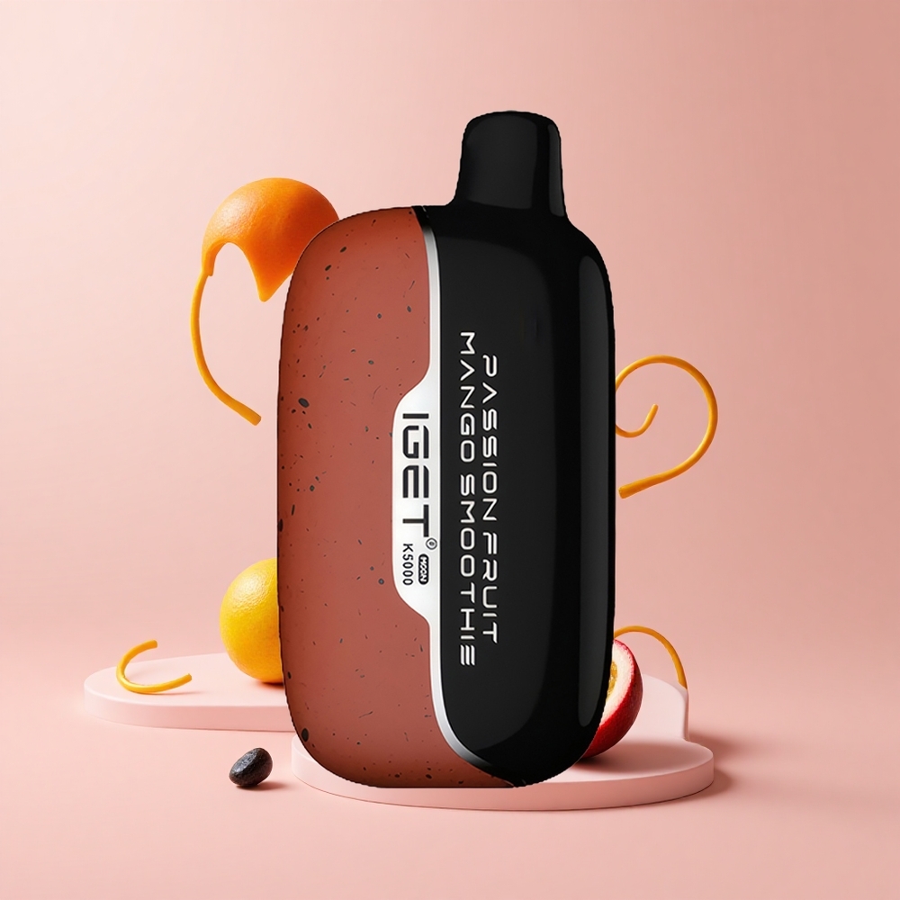 Passion Fruit Mango IGET Moon K5000 5000 Puffs Mesh Coil Disposable Vape