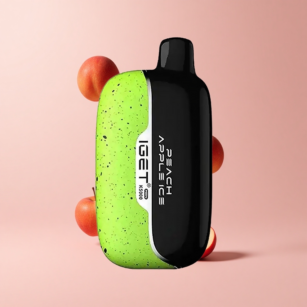 Peach Apple IGET Moon K5000 5000 Puffs Mesh Coil Disposable Vape