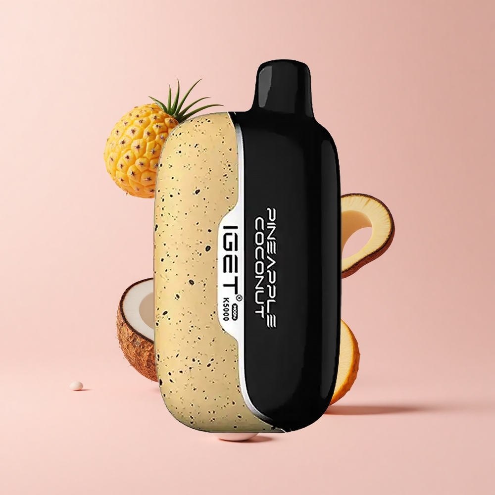 Pineapple Coconut IGET Moon K5000 5000 Puffs Mesh Coil Disposable Vape