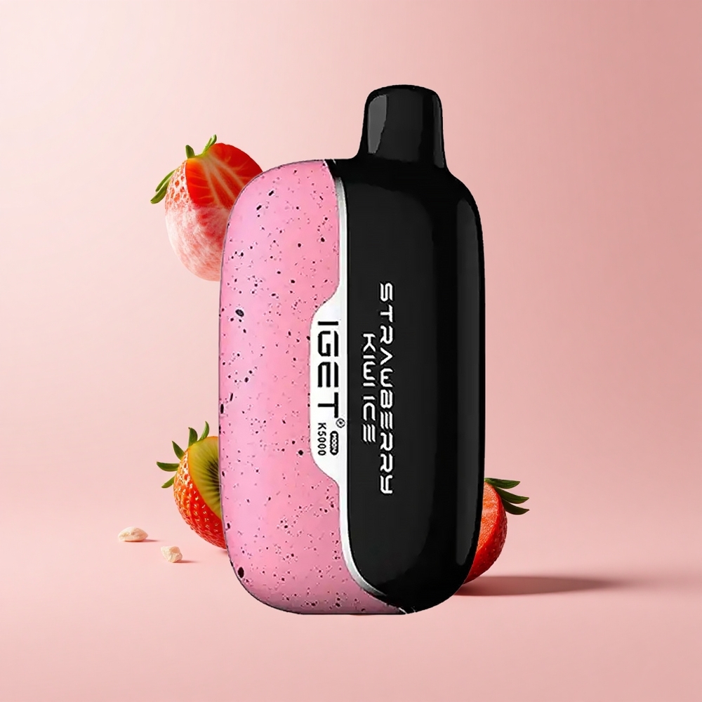 Strawberry Kiwi Ice IGET Moon K5000 5000 Puffs 1.35 Ohm Mesh Disposable Vape