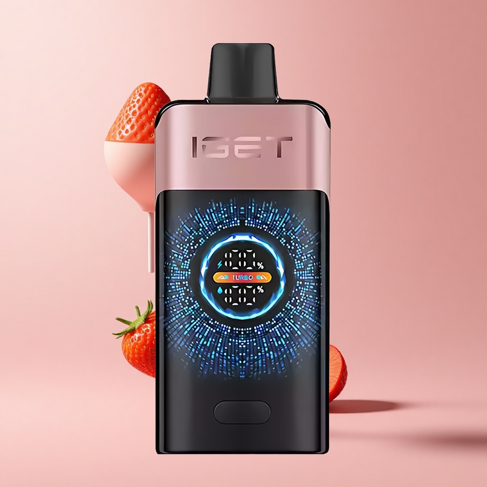 Strawberry IGET ONE 12000 Puffs Dual Mesh Curved Screen Disposable Vape